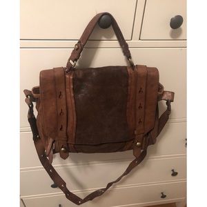 Olivia Harris brown leather satchel